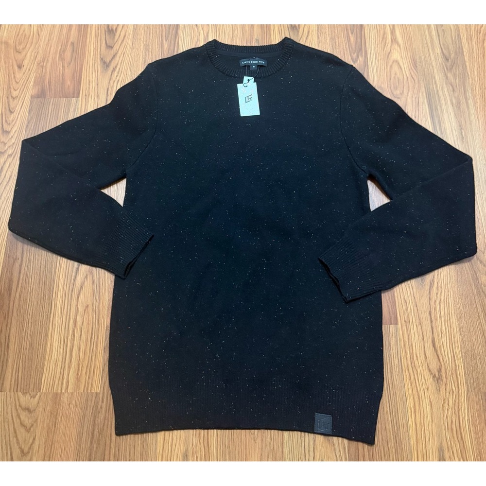 Linus Tech Tips RGB Sweater Mens Small Black Speckled Crewneck Knit